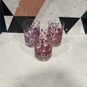 Vintage Kurt Hammer German folk art drinking glasses (Set of 3)